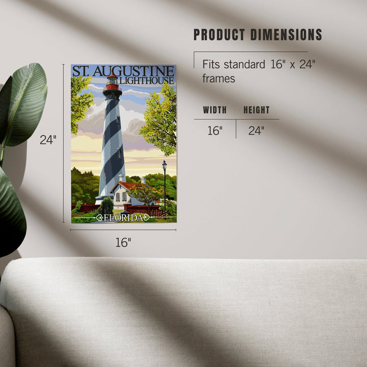St. Augustine, Florida Lighthouse, Art & Giclee Prints Art Lantern Press