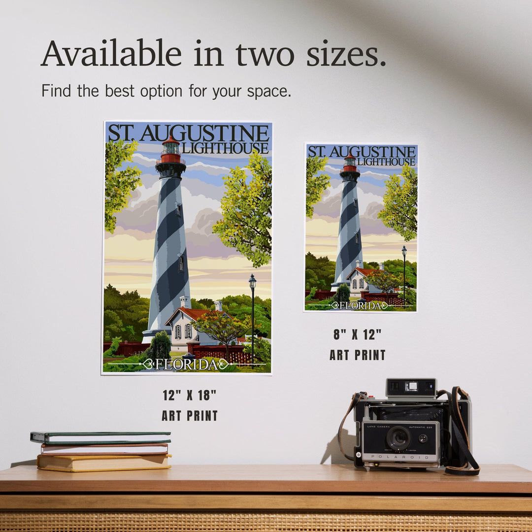 St. Augustine, Florida Lighthouse, Art & Giclee Prints Art Lantern Press
