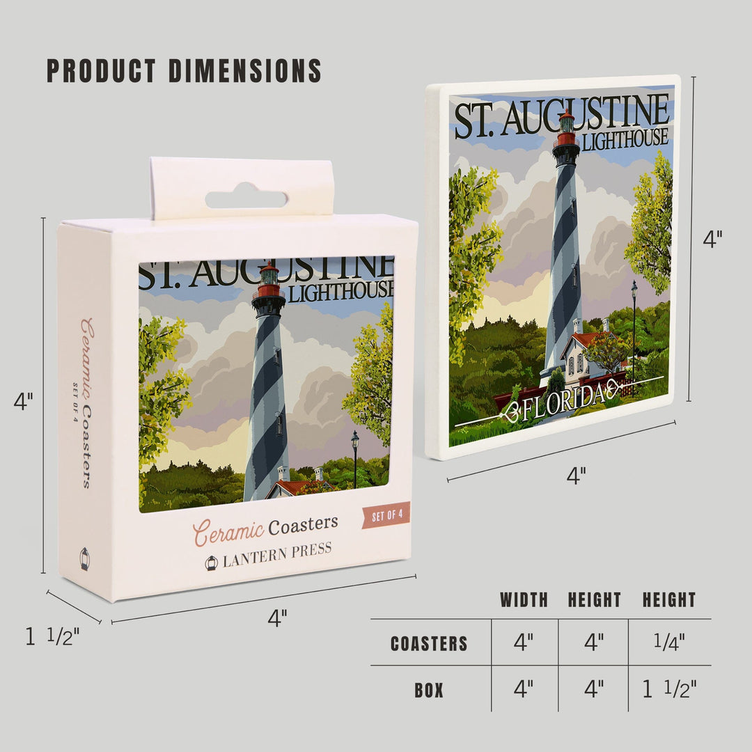 St. Augustine, Florida Lighthouse, Coasters Coasters Lantern Press