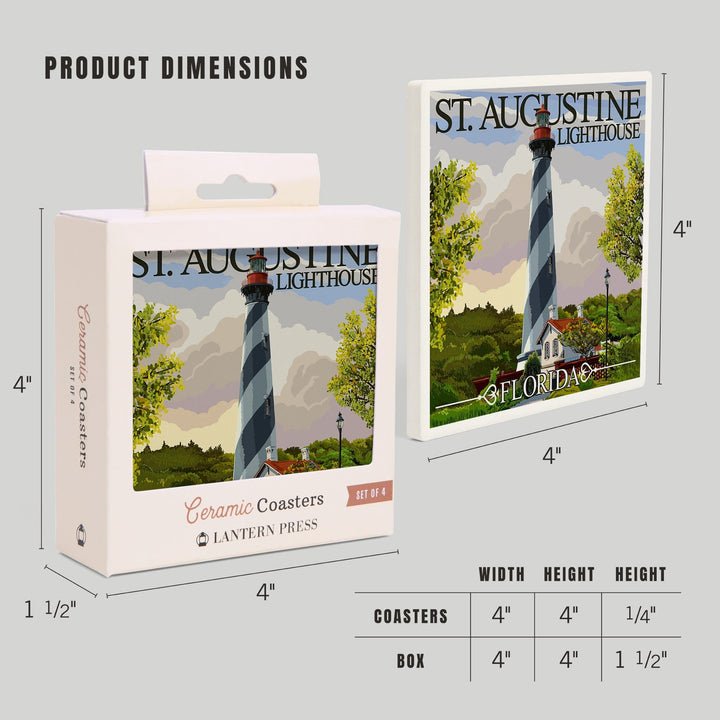 St. Augustine, Florida Lighthouse, Coasters Coasters Lantern Press