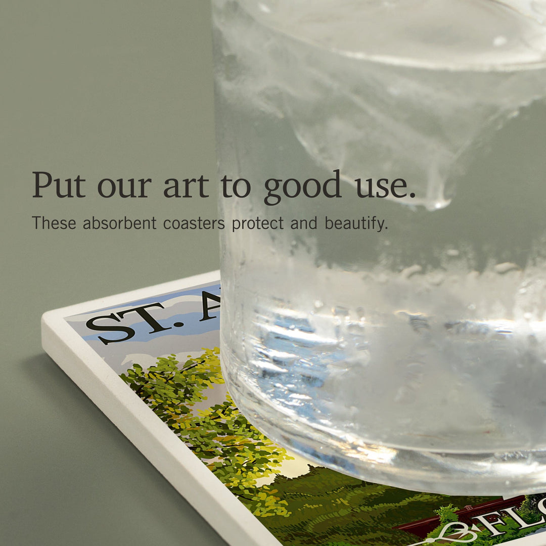 St. Augustine, Florida Lighthouse, Coasters Coasters Lantern Press