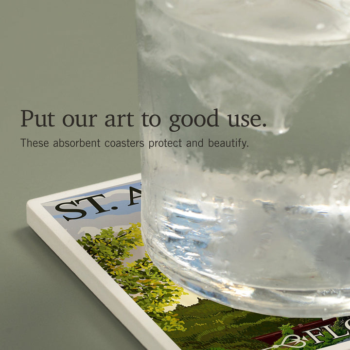 St. Augustine, Florida Lighthouse, Coasters Coasters Lantern Press