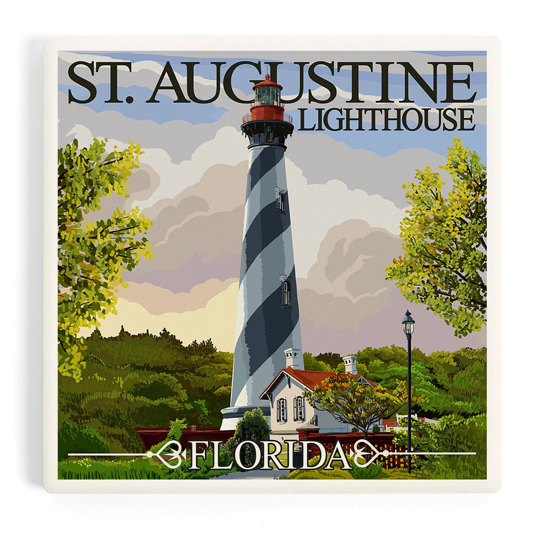 St. Augustine, Florida Lighthouse, Coasters Coasters Lantern Press Coaster