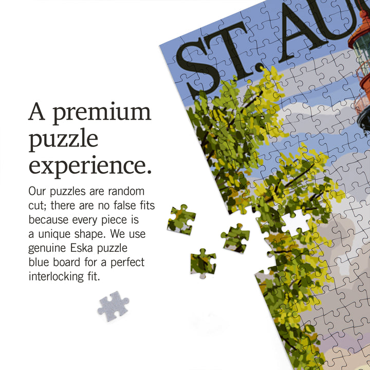 St. Augustine, Florida Lighthouse, Jigsaw Puzzle Puzzle Lantern Press