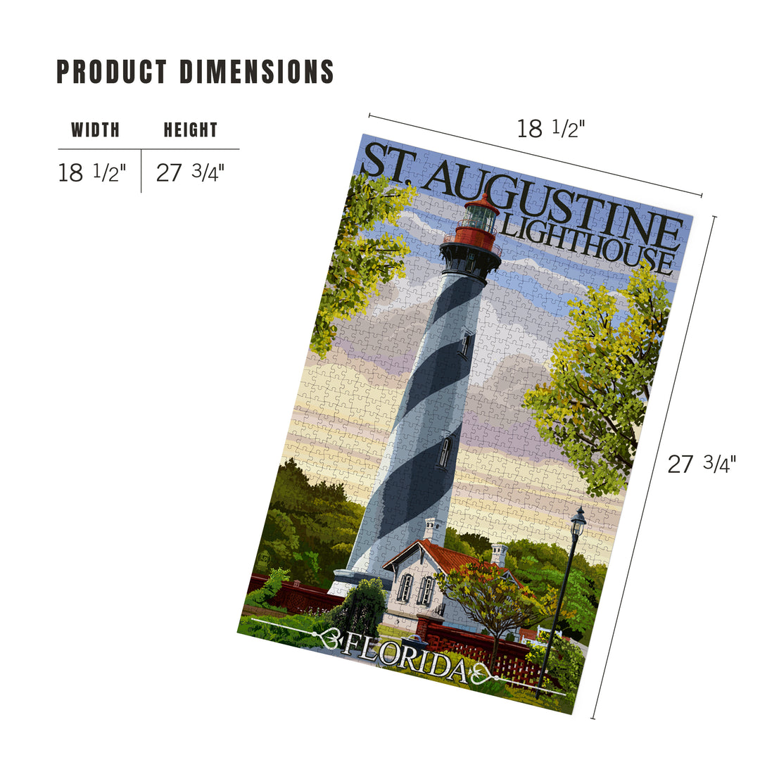 St. Augustine, Florida Lighthouse, Jigsaw Puzzle Puzzle Lantern Press
