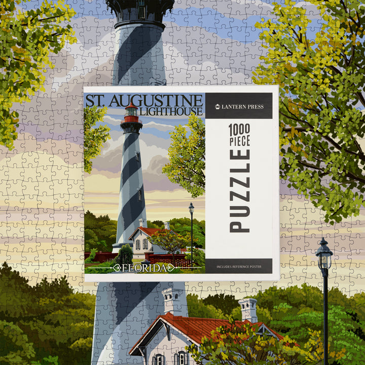 St. Augustine, Florida Lighthouse, Jigsaw Puzzle Puzzle Lantern Press