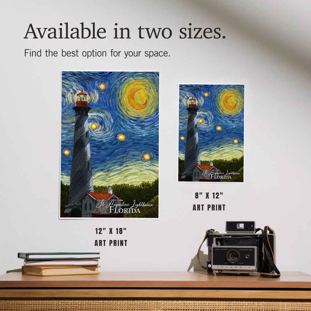 St. Augustine, Florida, Lighthouse, Starry Night, Art & Giclee Prints Art Lantern Press