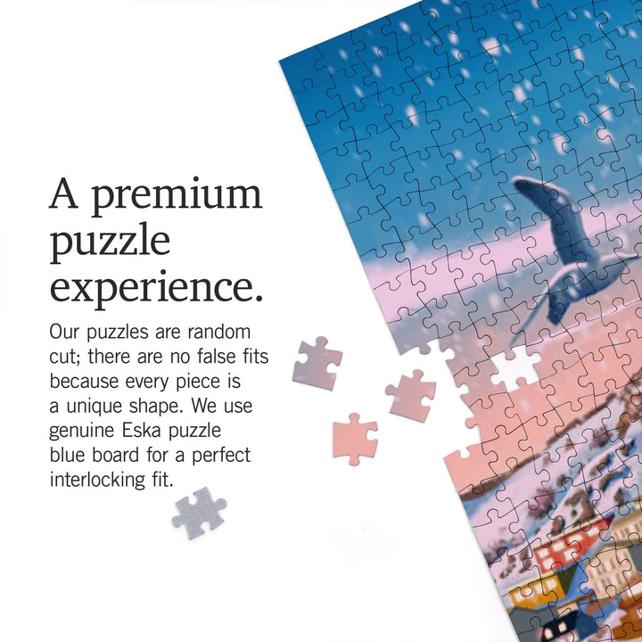 St. John's, Newfoundland and Labrador, Oil Painting, Snowy Town, Jigsaw Puzzle Puzzle Lantern Press