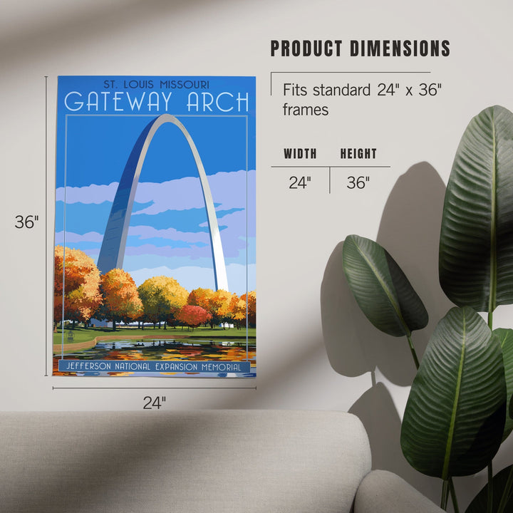 St. Louis, Missouri, Gateway Arch in Fall, Art & Giclee Prints Art Lantern Press