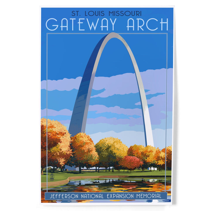 St. Louis, Missouri, Gateway Arch in Fall, Art & Giclee Prints Art Lantern Press