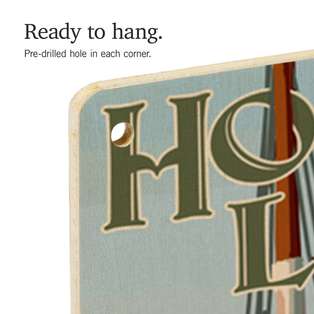 St. Michaels, Maryland, Hooper Strait Lighthouse (Colorized), Lantern Press Artwork, Wood Signs and Postcards Wood Lantern Press