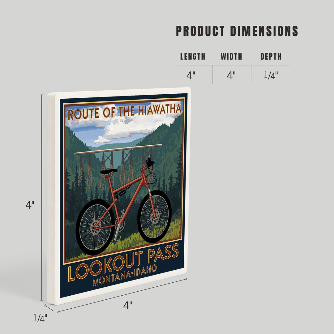 St. Regis, Montana, Route of the Hiawatha Mountain Bike Scene, Coasters Coasters Lantern Press