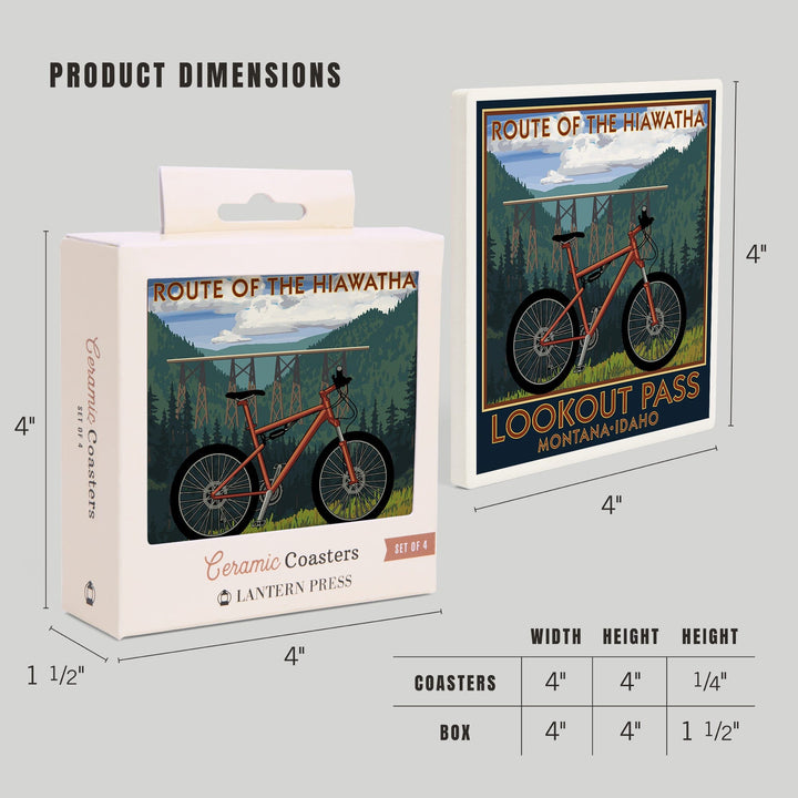 St. Regis, Montana, Route of the Hiawatha Mountain Bike Scene, Coasters Coasters Lantern Press