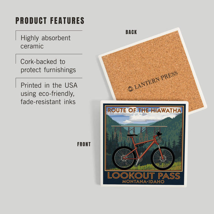 St. Regis, Montana, Route of the Hiawatha Mountain Bike Scene, Coasters Coasters Lantern Press