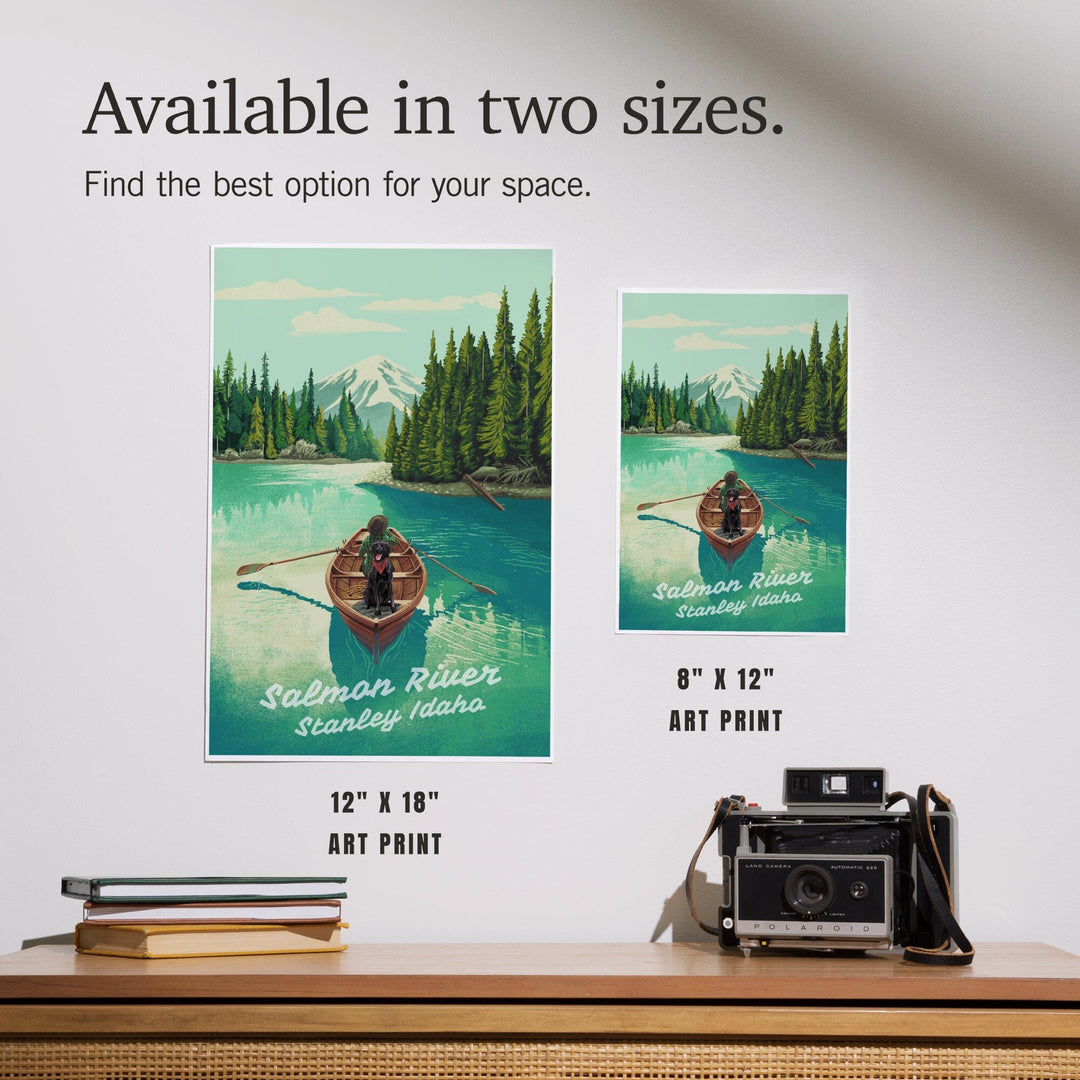 Stanley, Idaho, Salmon River, Quiet Explorer, Boating, Mountain, Art & Giclee Prints Art Lantern Press