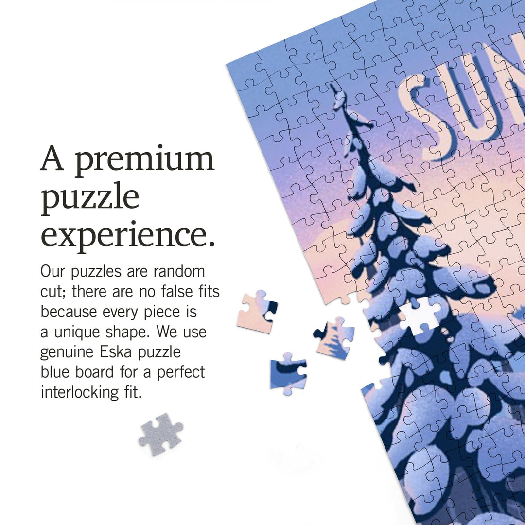 Sun Valley, Idaho, Ski for Miles, Skiing, Jigsaw Puzzle Puzzle Lantern Press
