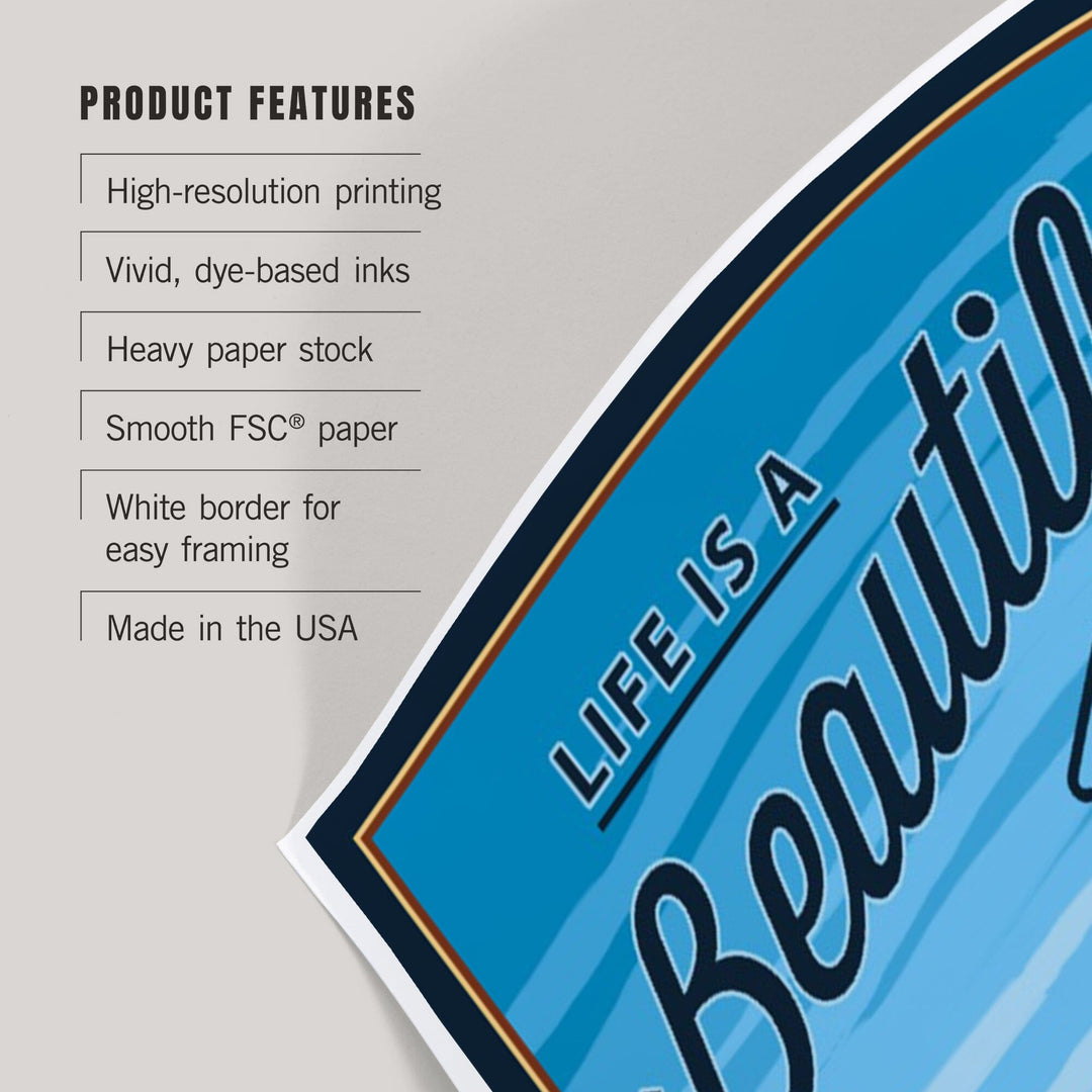 Sutter Buttes, California, Life is a Beautiful Ride, Mountain Bike, Art & Giclee Prints Art Lantern Press