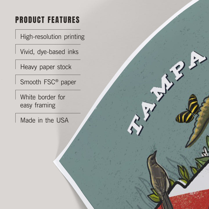 Tampa, Florida, State Treasure Trove, State Series, Art & Giclee Prints Art Lantern Press
