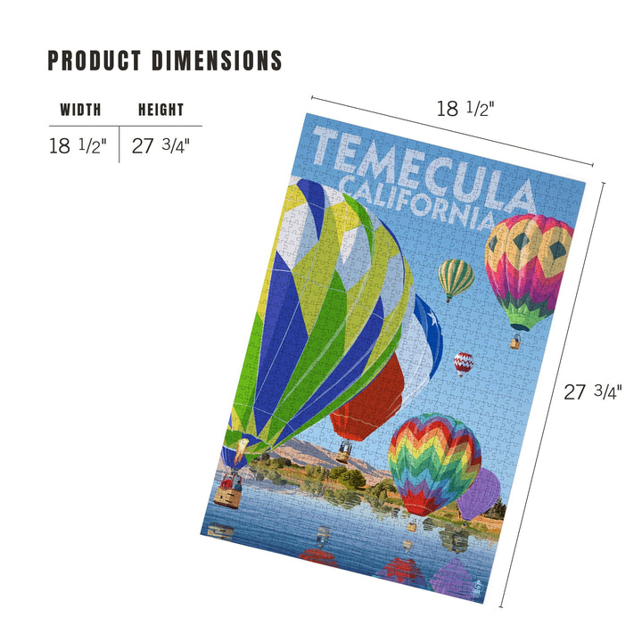 Temecula, California, Hot Air Balloons, Jigsaw Puzzle Puzzle Lantern Press