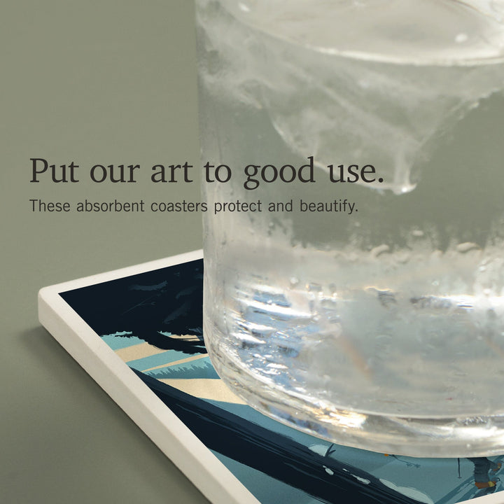 Tennessee, Better on Foot, Snowshoeing, Coasters Coasters Lantern Press