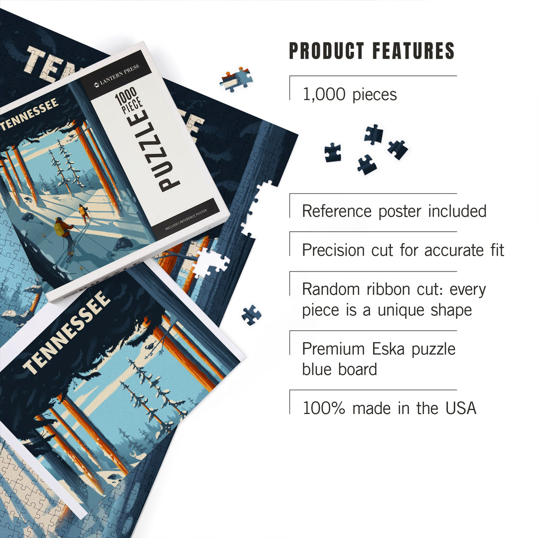 Tennessee, Better on Foot, Snowshoeing, Jigsaw Puzzle Puzzle Lantern Press