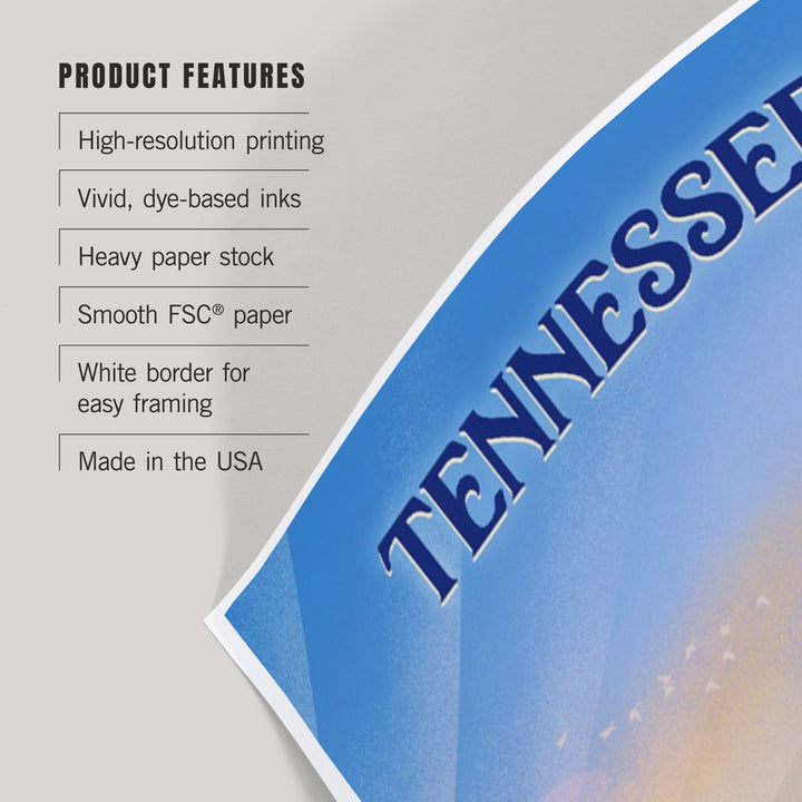 Tennessee, Lithograph, Bear Family in Field, Art & Giclee Prints Art Lantern Press