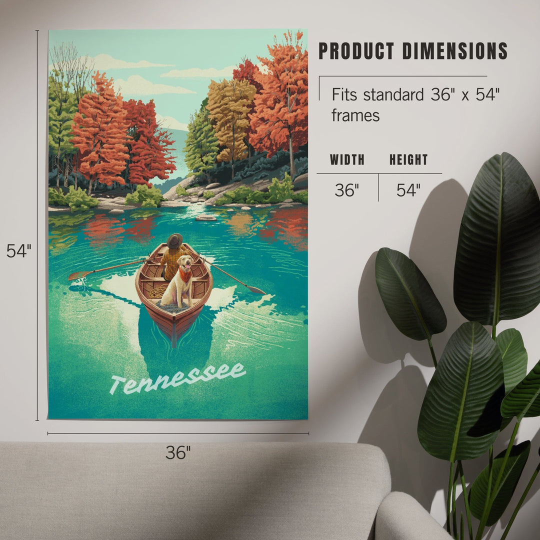 Tennessee, Quiet Explorer, Boating, Mountain, Art & Giclee Prints Art Lantern Press
