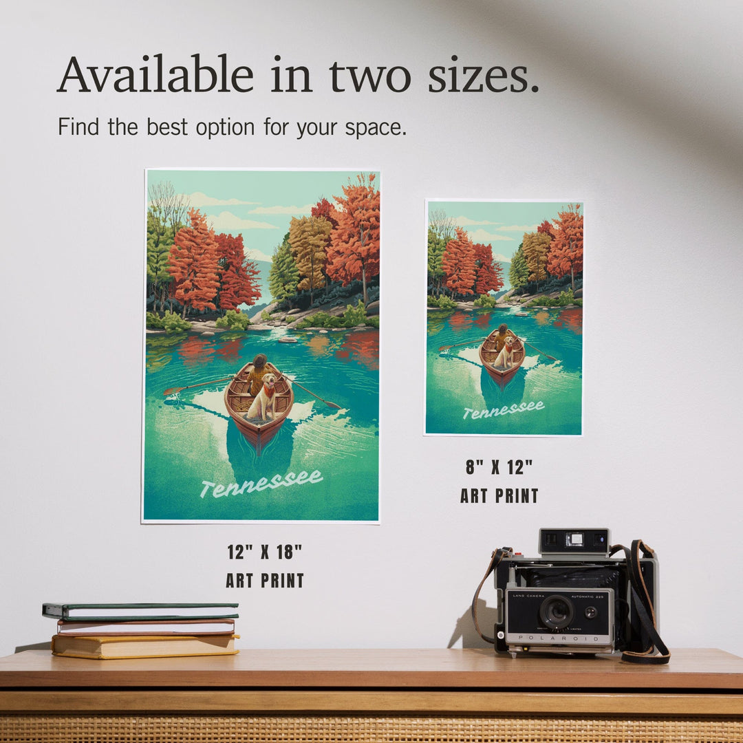 Tennessee, Quiet Explorer, Boating, Mountain, Art & Giclee Prints Art Lantern Press
