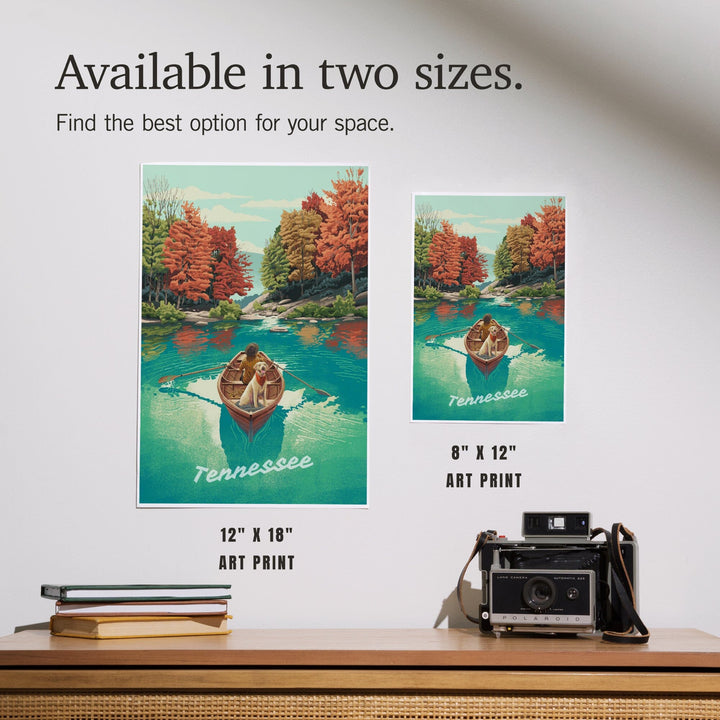 Tennessee, Quiet Explorer, Boating, Mountain, Art & Giclee Prints Art Lantern Press
