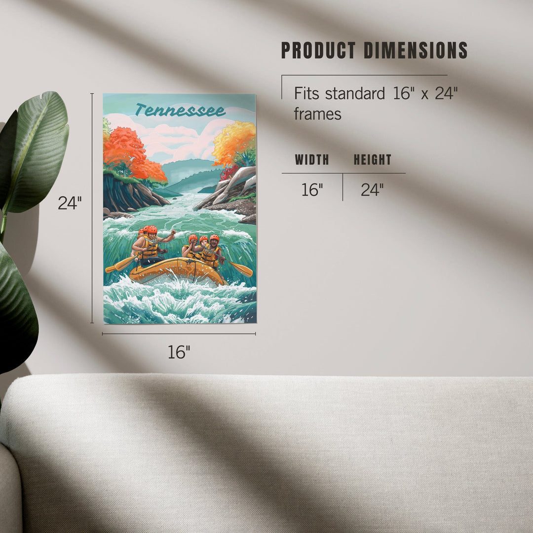 Tennessee, Seek Adventure, River Rafting, Art & Giclee Prints Art Lantern Press