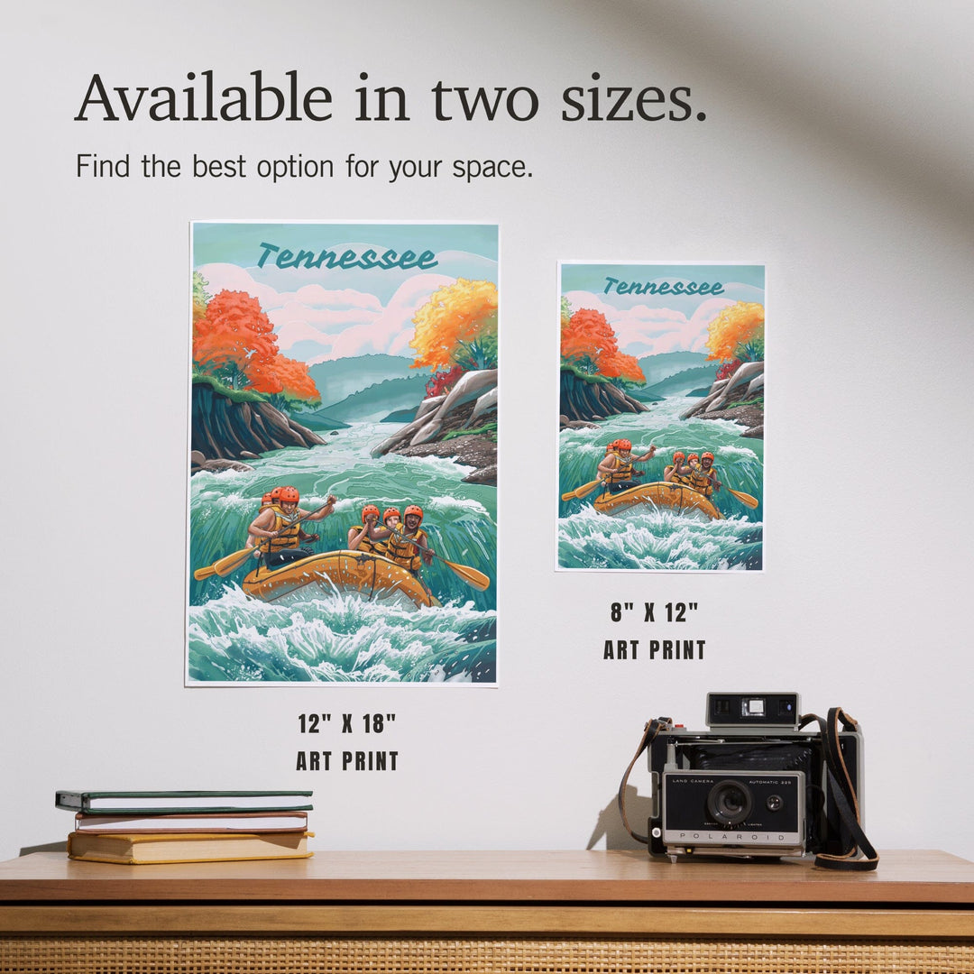 Tennessee, Seek Adventure, River Rafting, Art & Giclee Prints Art Lantern Press