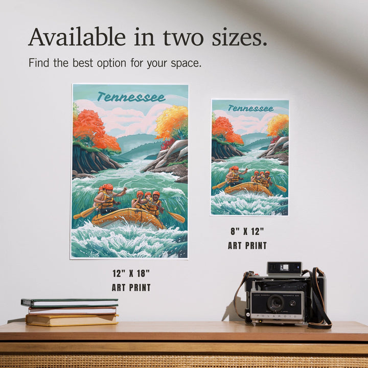 Tennessee, Seek Adventure, River Rafting, Art & Giclee Prints Art Lantern Press