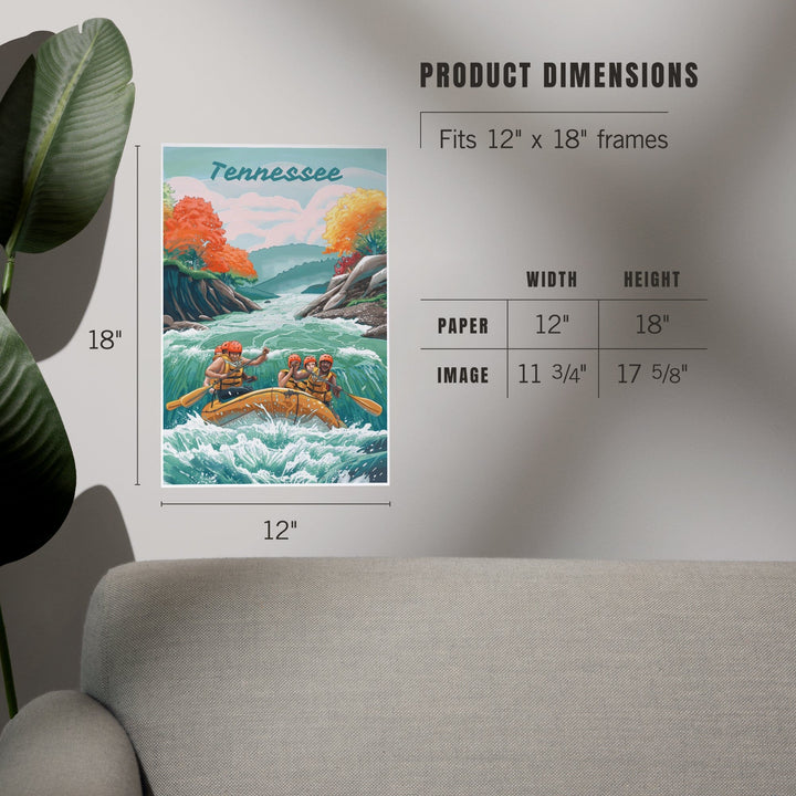 Tennessee, Seek Adventure, River Rafting, Art & Giclee Prints Art Lantern Press