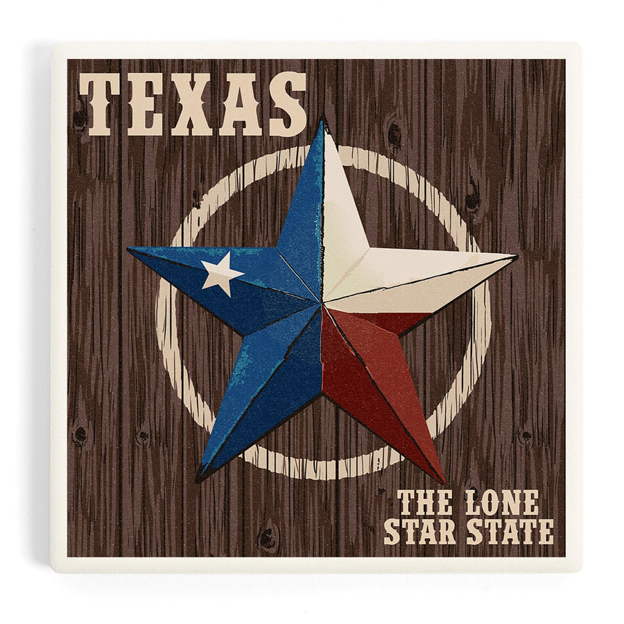 Texas, Barn Star Letterpress, Coasters Coasters Lantern Press