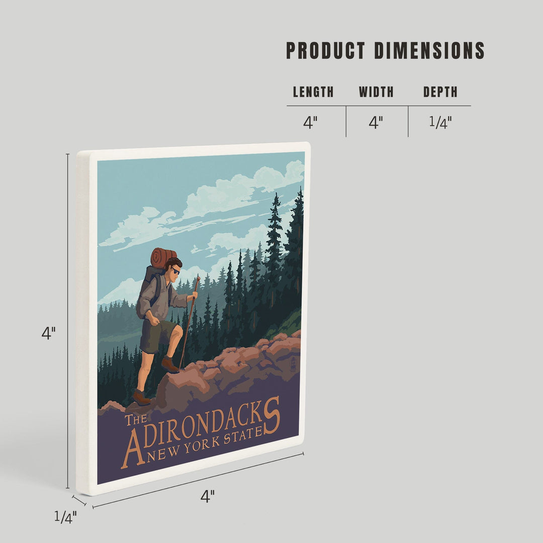 The Adirondacks, New York, Hiking Scene, Coasters Coasters Lantern Press