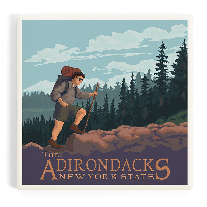 The Adirondacks, New York, Hiking Scene, Coasters Coasters Lantern Press