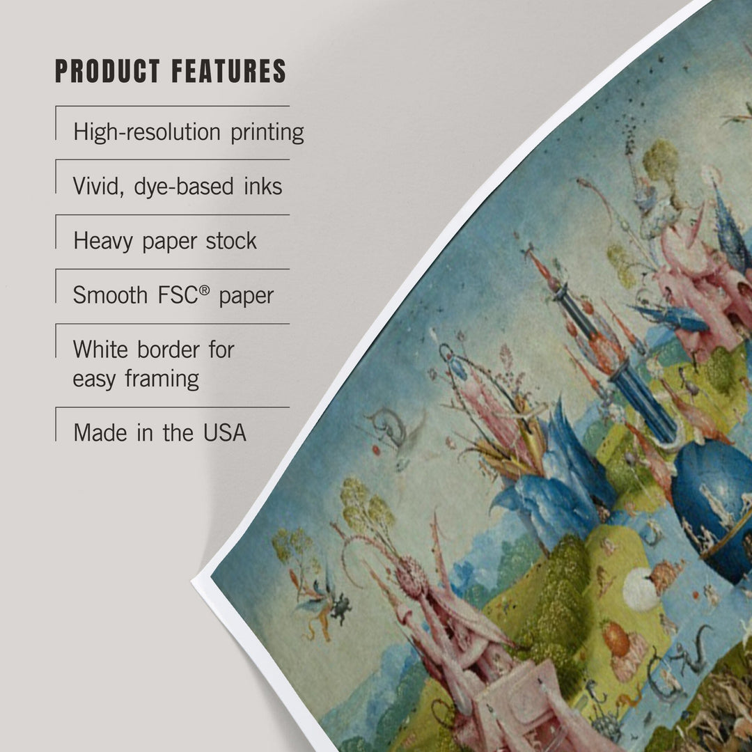 The Garden of Earthly Delights, (Artist: Hieronymus Bosch c. 1480), Masterpiece Classic, Art & Giclee Prints Art Lantern Press