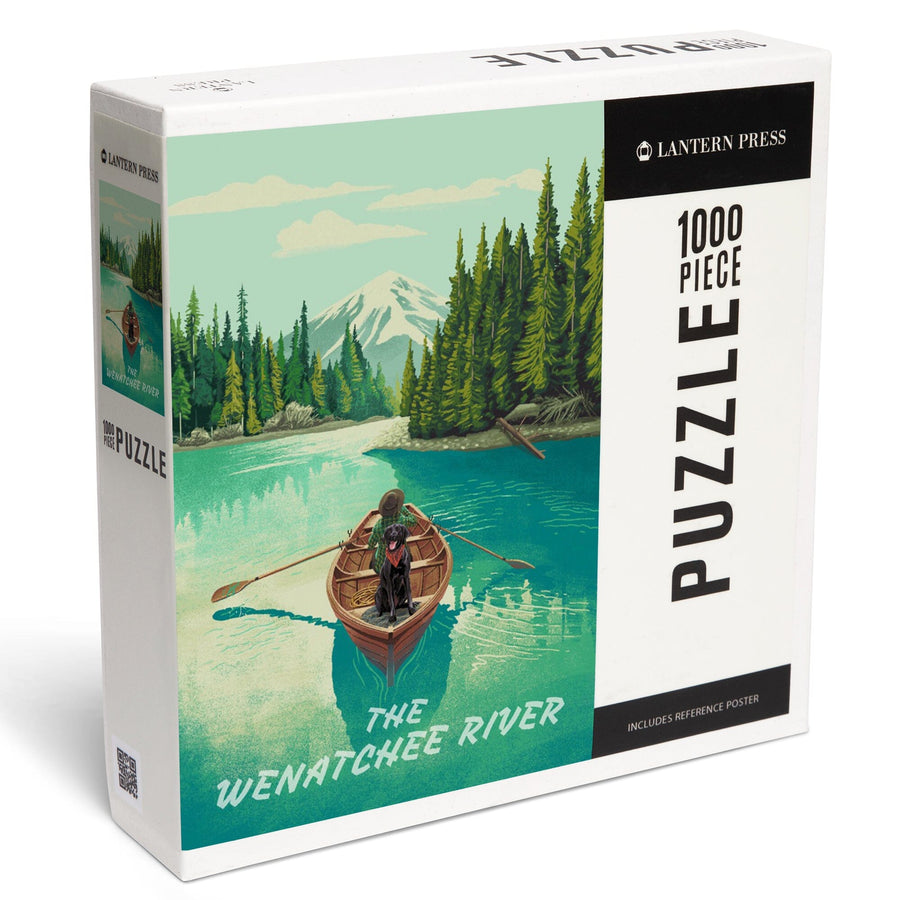 The Wenatchee River, Quiet Explorer, Boating, Mountain, Jigsaw Puzzle Puzzle Lantern Press