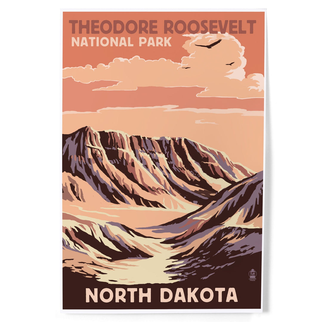 Theodore Roosevelt National Park, North Dakota, Buttes, Art & Giclee Prints Art Lantern Press
