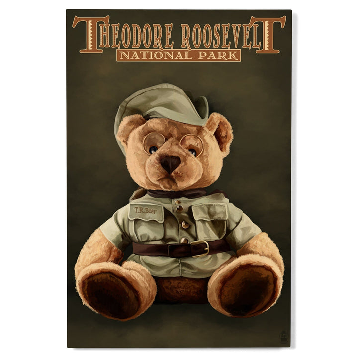 Theodore Roosevelt National Park, Teddy Bear, Lantern Press Artwork, Wood Signs and Postcards Wood Lantern Press