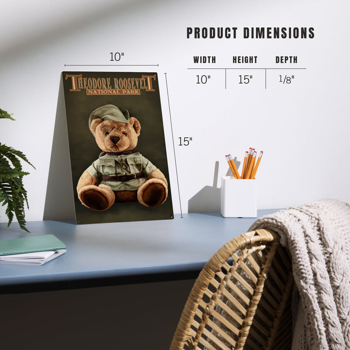Theodore Roosevelt National Park, Teddy Bear, Lantern Press Artwork, Wood Signs and Postcards Wood Lantern Press