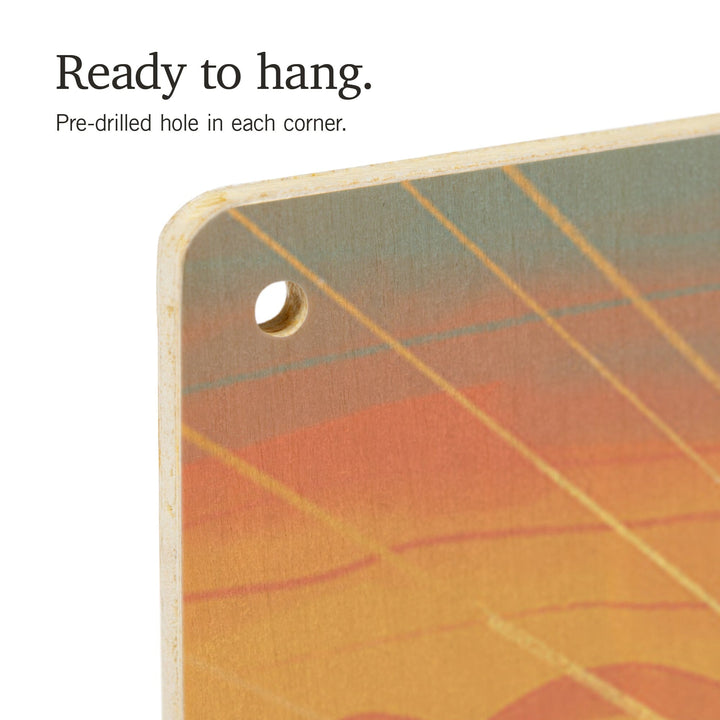 This is Living, Fly Fishing with Mountain, Wood Signs and Postcards Wood Lantern Press
