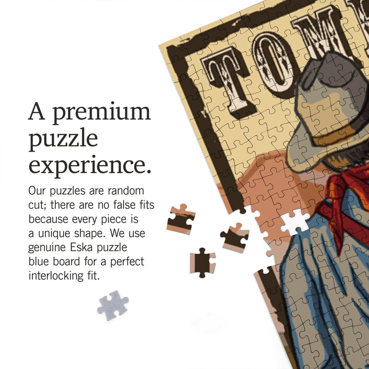 Tombstone, Arizona, Cowboy Standoff, Jigsaw Puzzle Puzzle Lantern Press