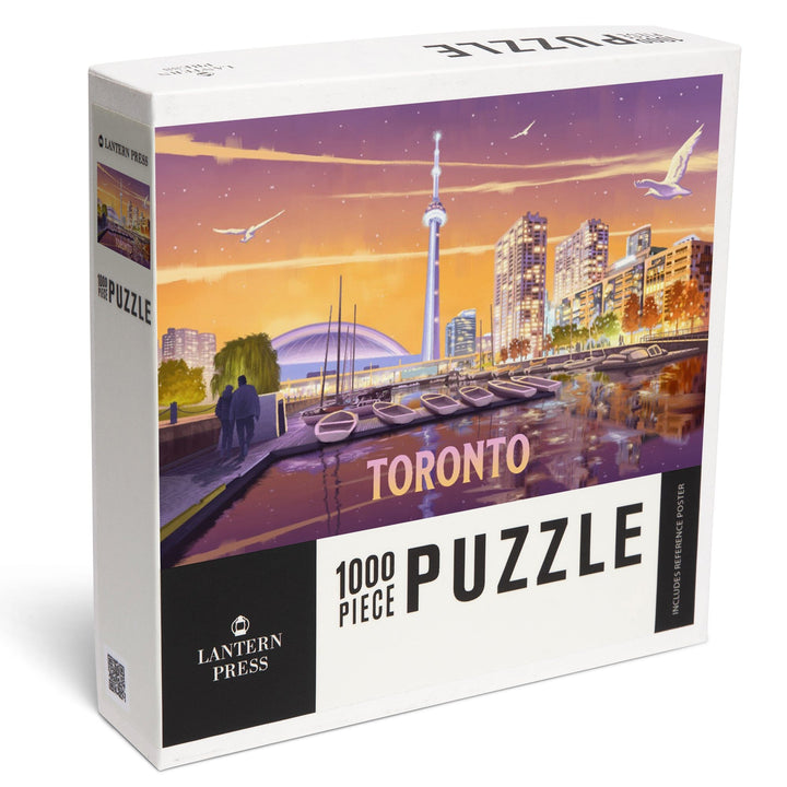 Toronto, Ontario, Oil Painting, Harbor, Jigsaw Puzzle Puzzle Lantern Press