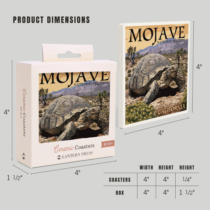 Tortoise, Mojave National Preserve, California, Coasters Coasters Lantern Press