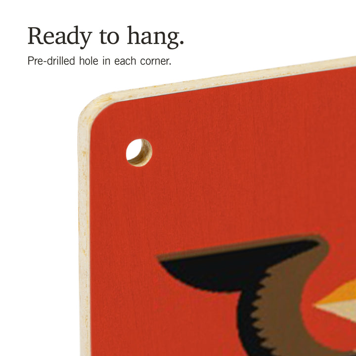 Trinidad, California, Geometric, Marine Animals, Wood Signs and Postcards Wood Lantern Press