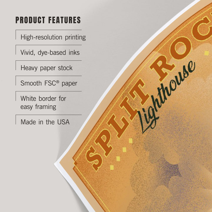 Two Harbors, Minnesota, Split Rock Lighthouse, Lithograph, Art & Giclee Prints Art Lantern Press