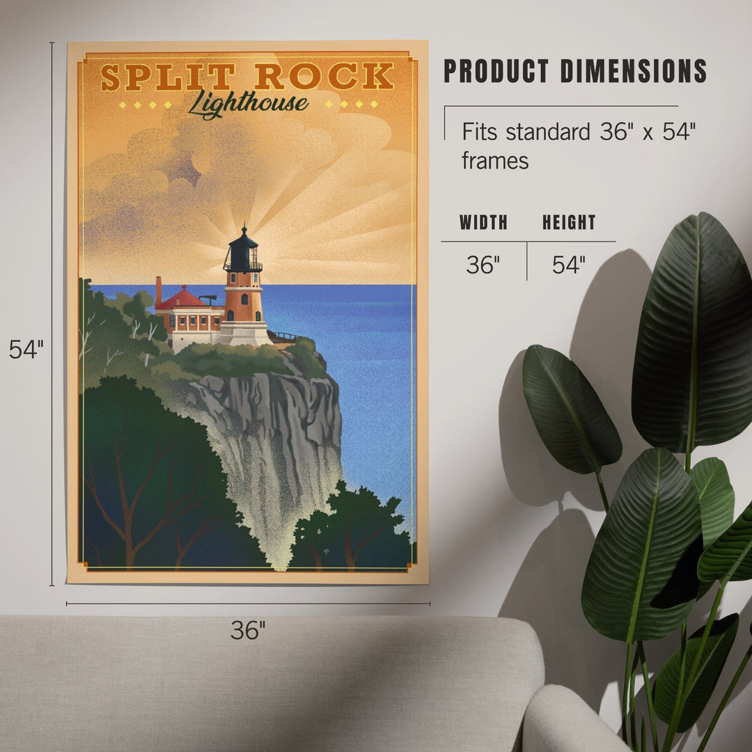 Two Harbors, Minnesota, Split Rock Lighthouse, Lithograph, Art & Giclee Prints Art Lantern Press