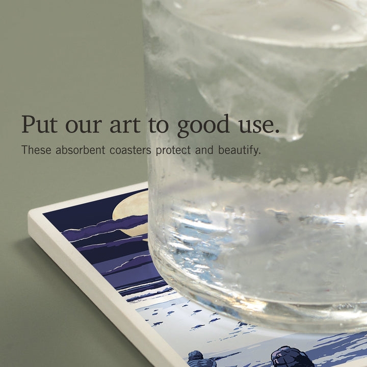 Tybee Island, Georgia, Sea Turtles Hatching, Coasters Coasters Lantern Press