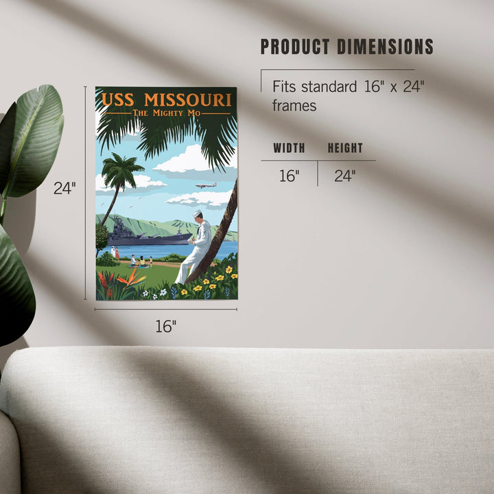 USS Missouri, Pearl Harbor Prewar, Art & Giclee Prints Art Lantern Press